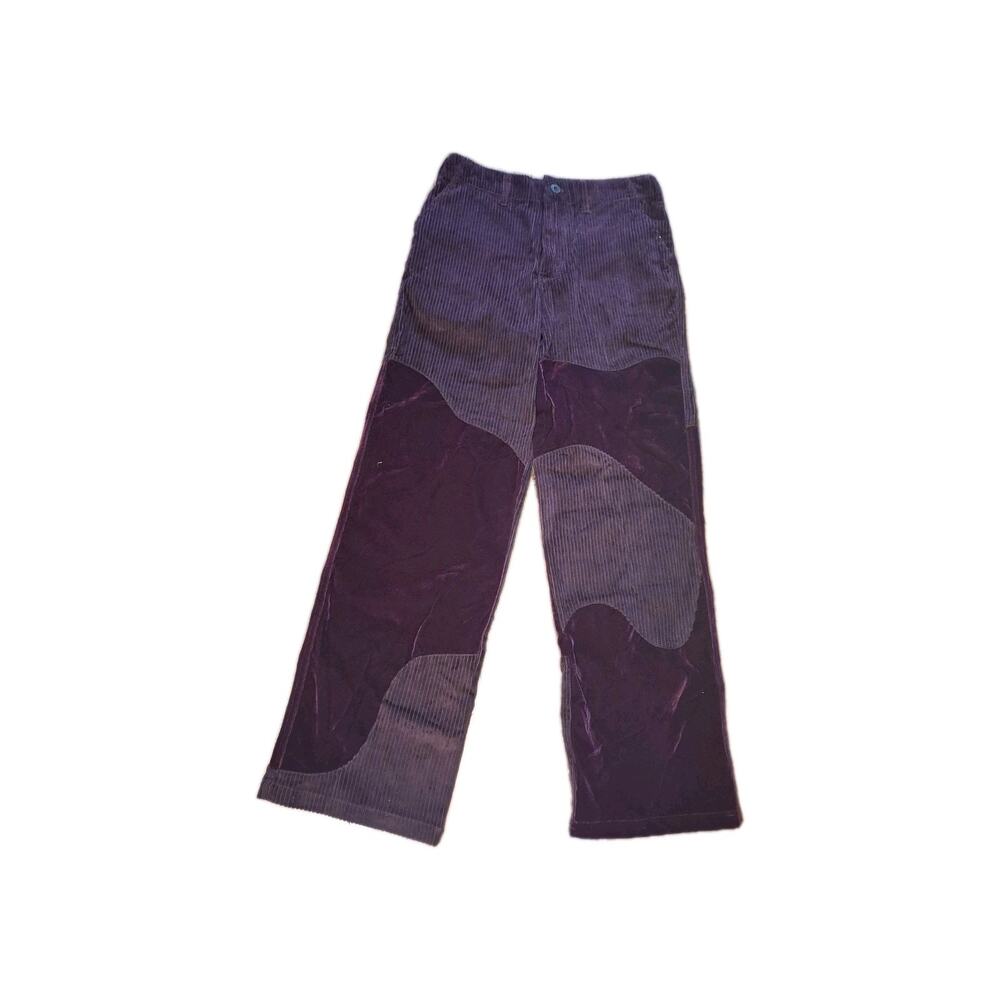 NWT Brain Dead Velvet & Corduroy Panel Pant 28 Organic Purple Cottagecore
